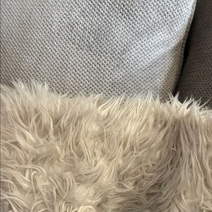 Cozy Gray and Cream Textured Throw Blanket